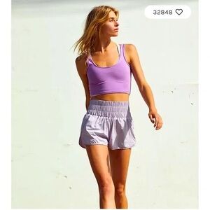 Free People The Way Home shorts size small color: lavender dust